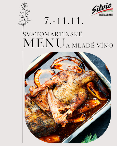 Svatomartinské menu & mladé víno ?? Od 7.–11.11. u nás! Rezervuj si stůl.